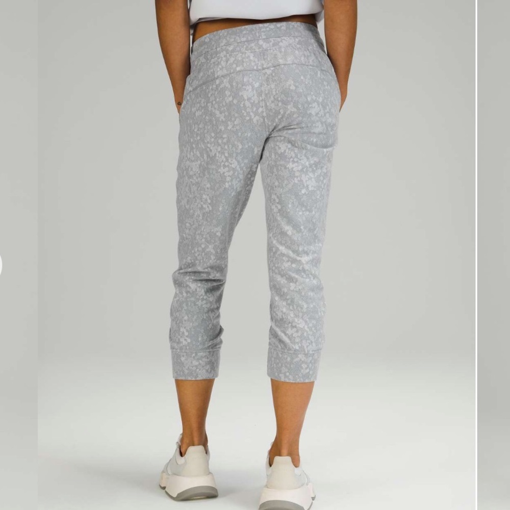 lululemon Ready To Rulu Jogger Crop Speckle Spritz Grey Silver Sz 14 - Picture 3 of 16